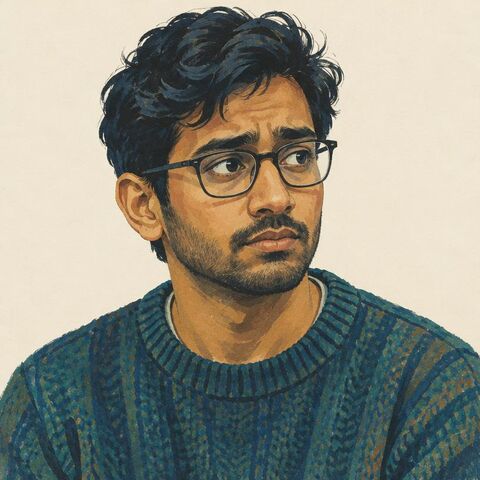 Illustrated portrait of the synthetic persona Nervous First Booking