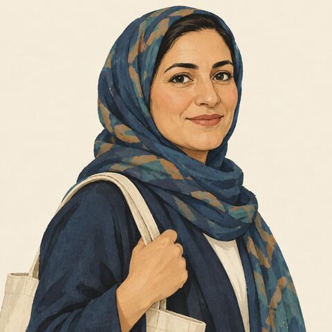 Illustrated portrait of the synthetic persona Family Trip Organizer