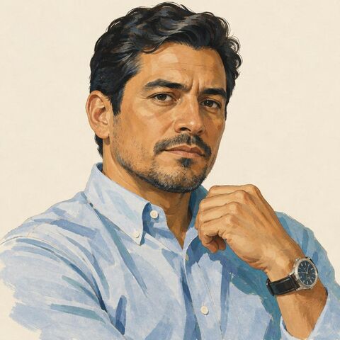 Illustrated portrait of the synthetic persona American Status Defender